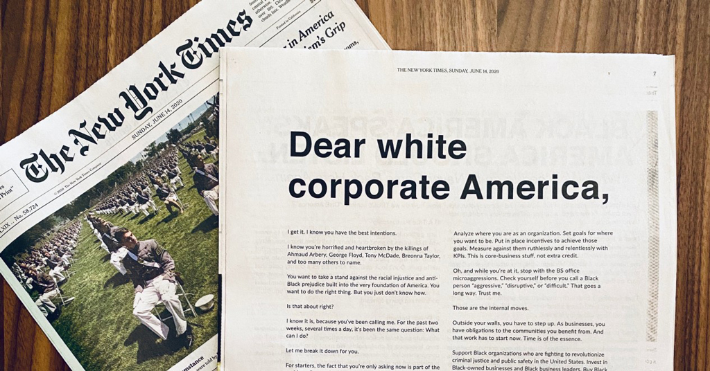 My Open Letter to White Corporate America